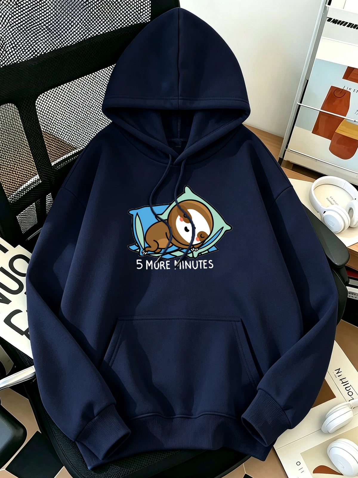 5 More Minutes Sloth Hoodie