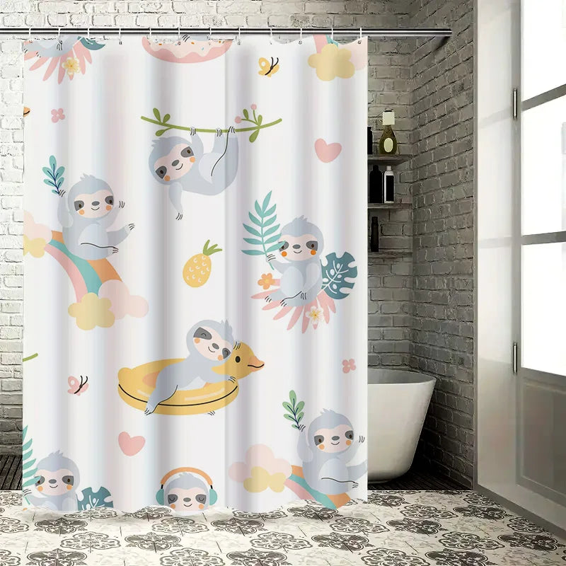 Adorable Sloth Shower Curtain