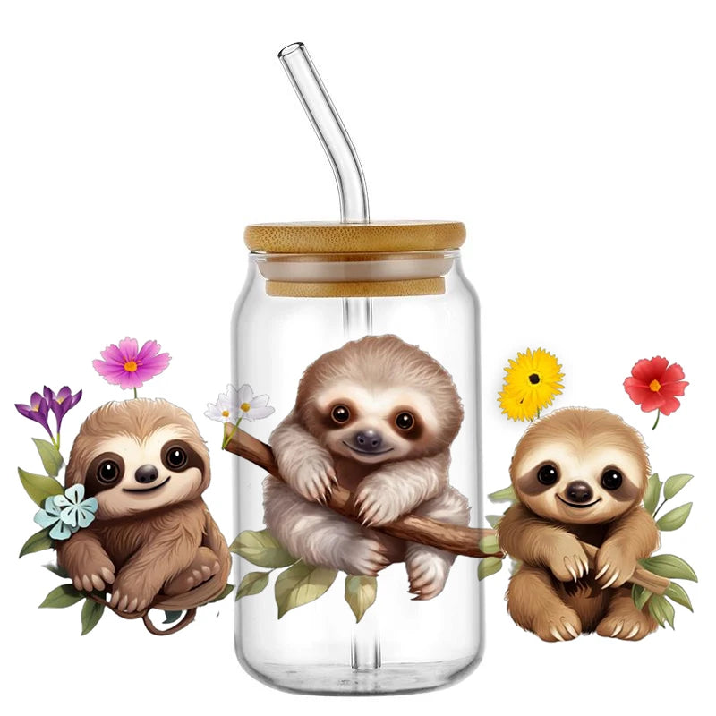 Sloth Decal Easy Peel Rub-On Transfer Sticker