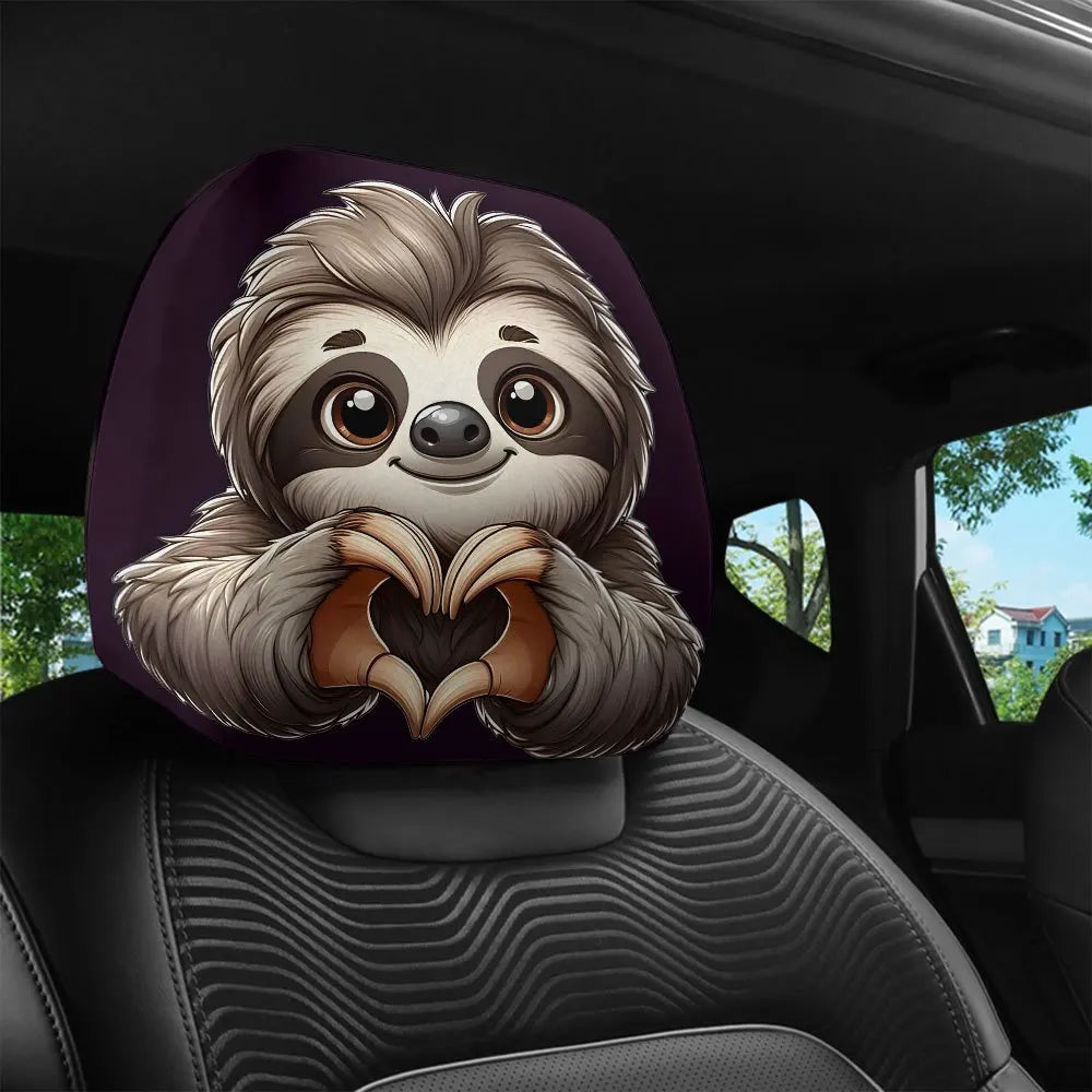 Sloth Headrest Car Covers