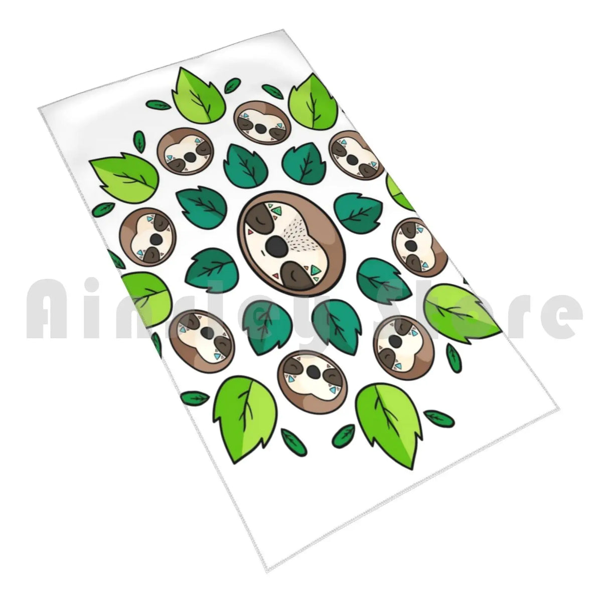 Mandala Sloth Bath Towel