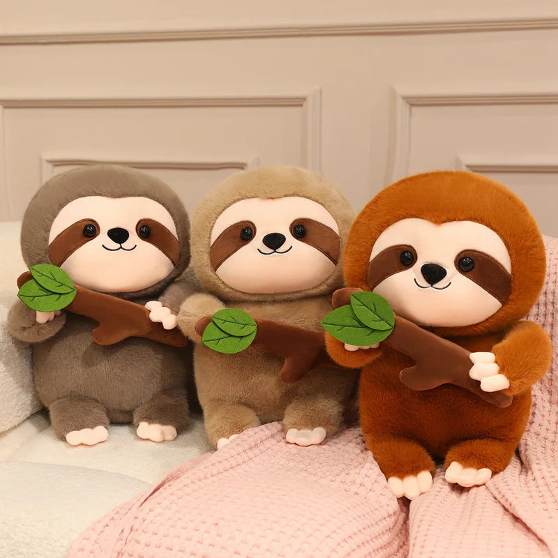 Kawaii Sloth Holding A Leaf Plush Toy product photo 1