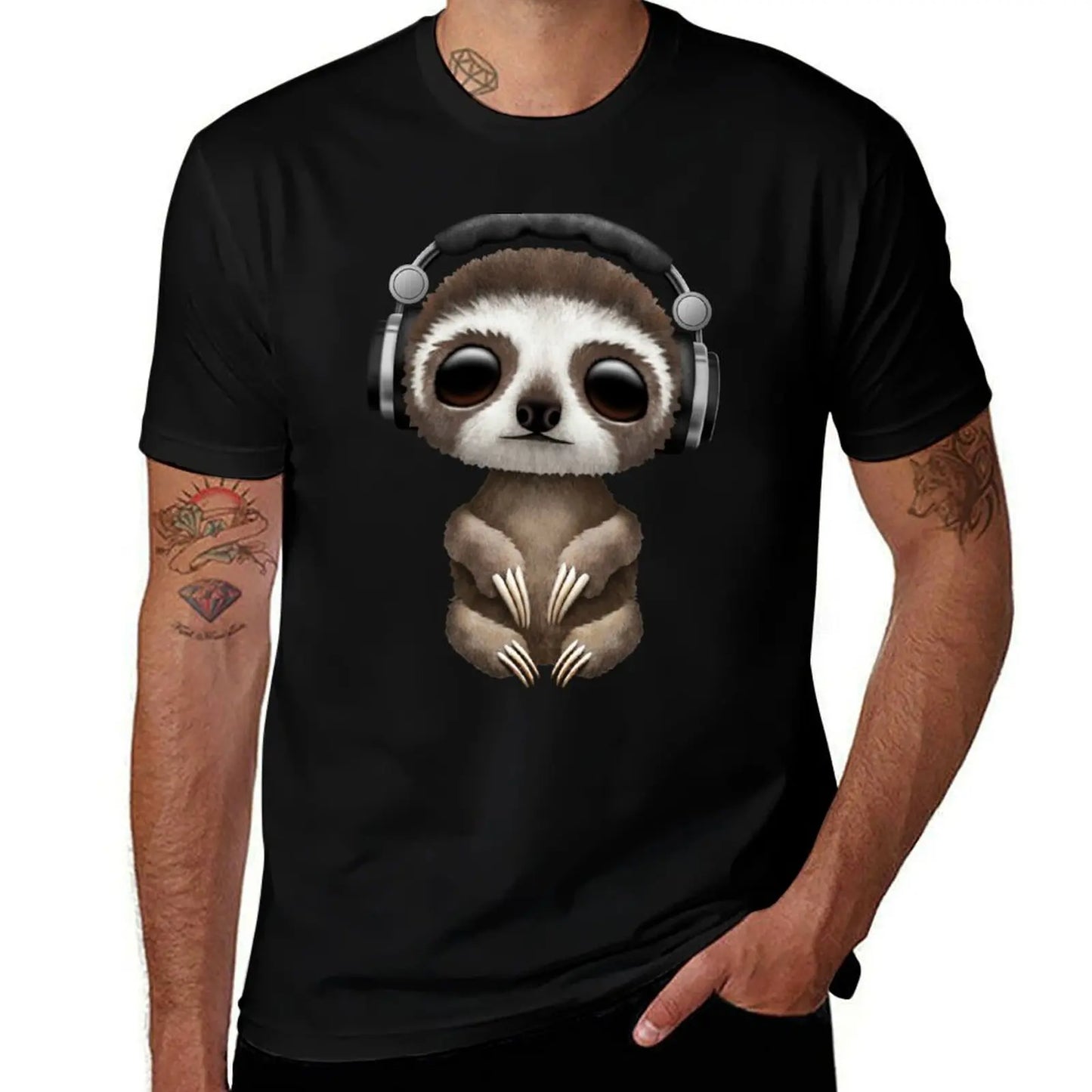 Cute Baby Sloth Deejay T-Shirt