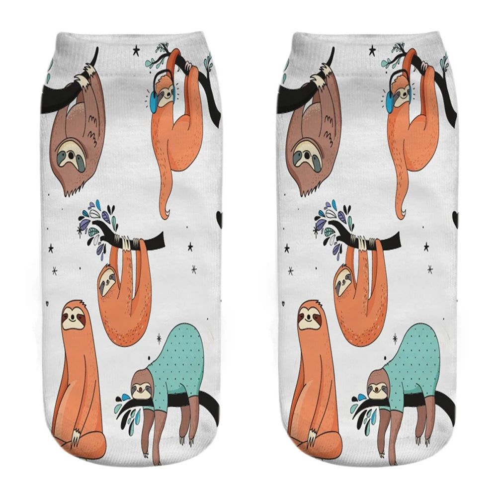Sloth Short Ankle Socks