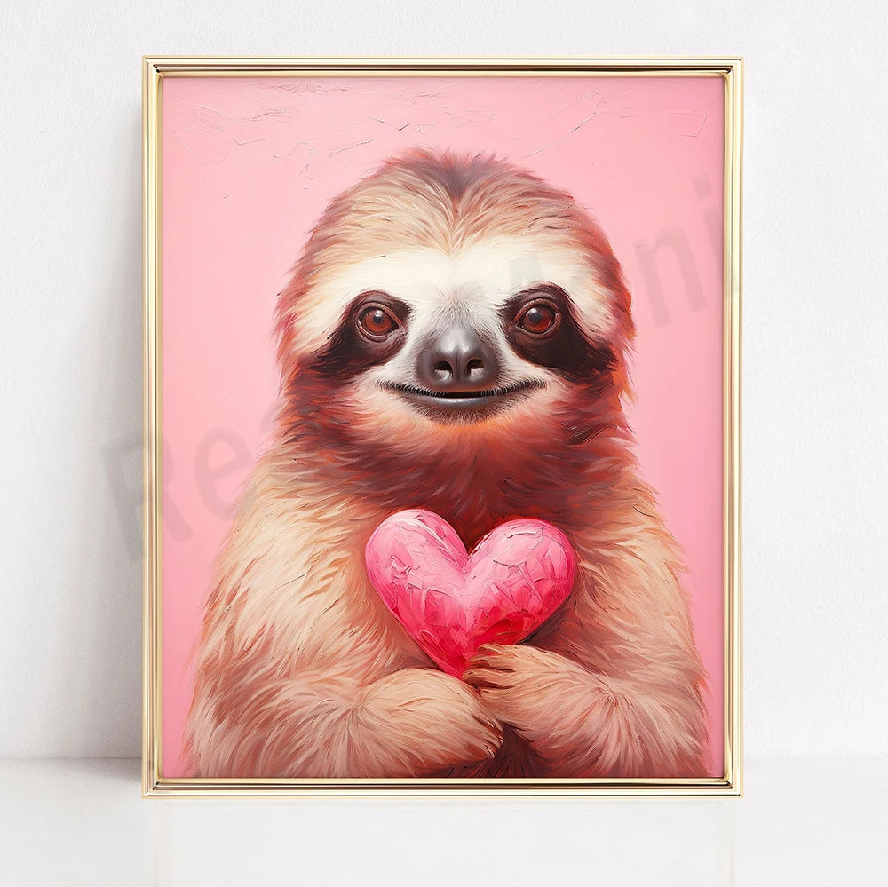 Sloth Love Print Posters