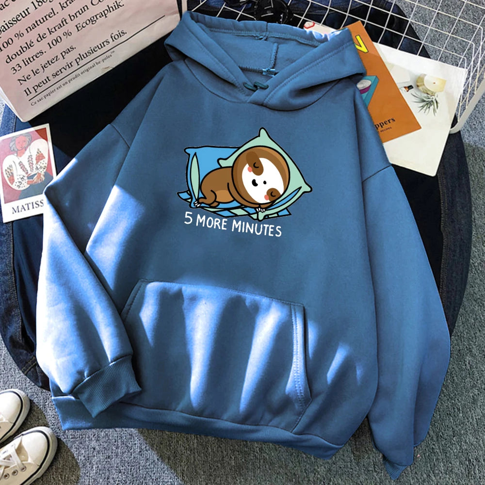 5 More Minutes Sleeping Sloth Hoodie