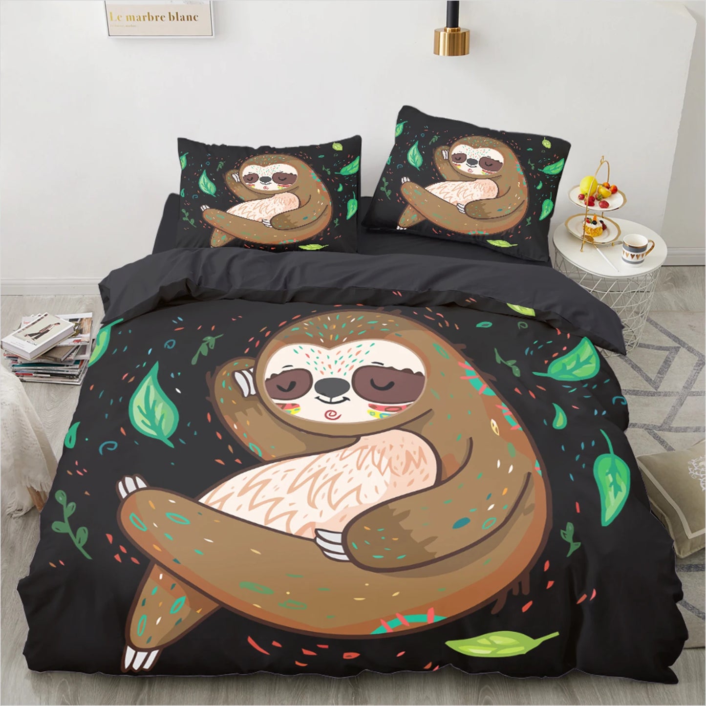 Assorted Sloth Duvet Cover Bedding Set