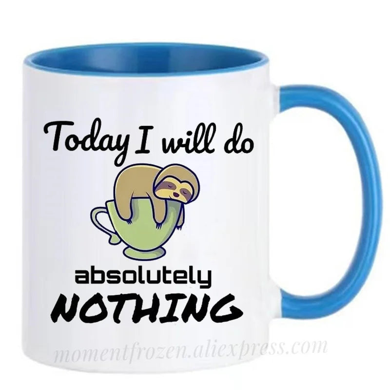 Today I Will Absolutely Do Nothing Sloth Mug