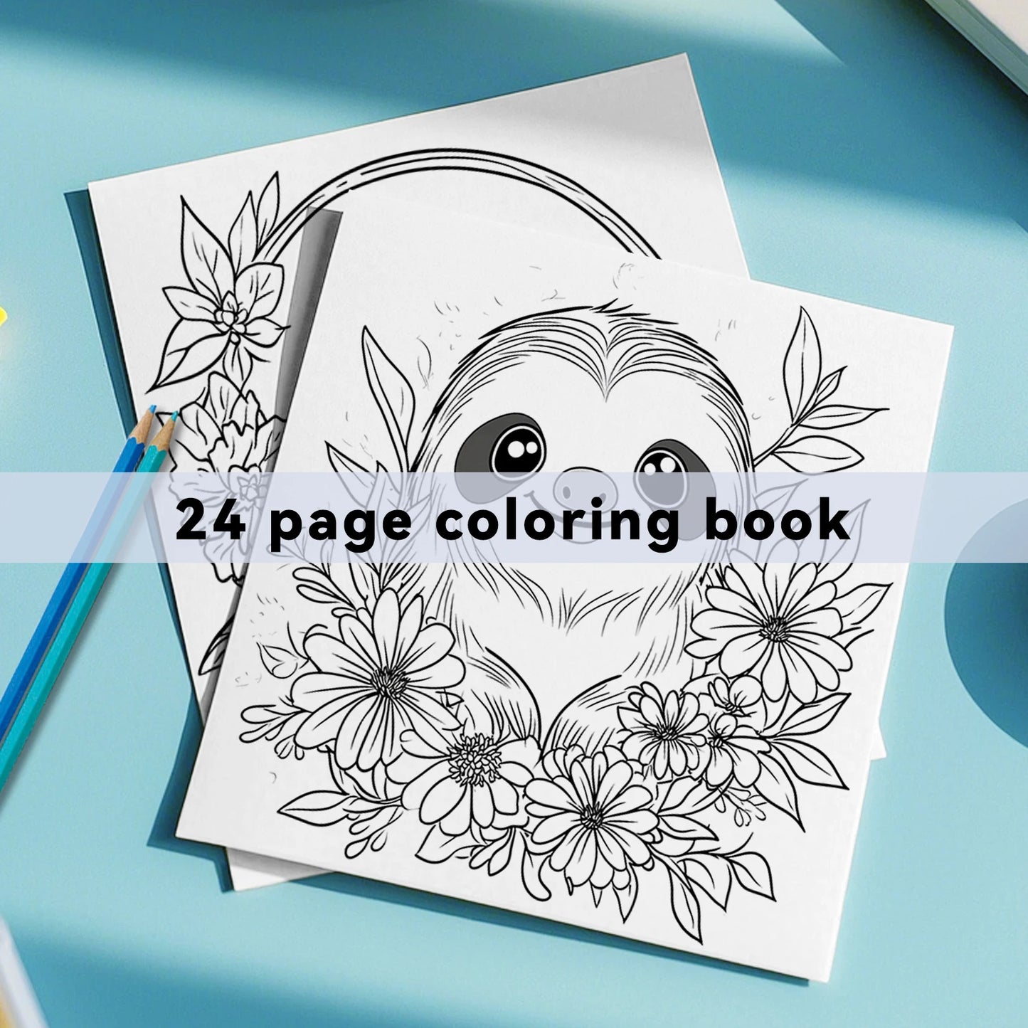 Cute Sloth Coloring Book