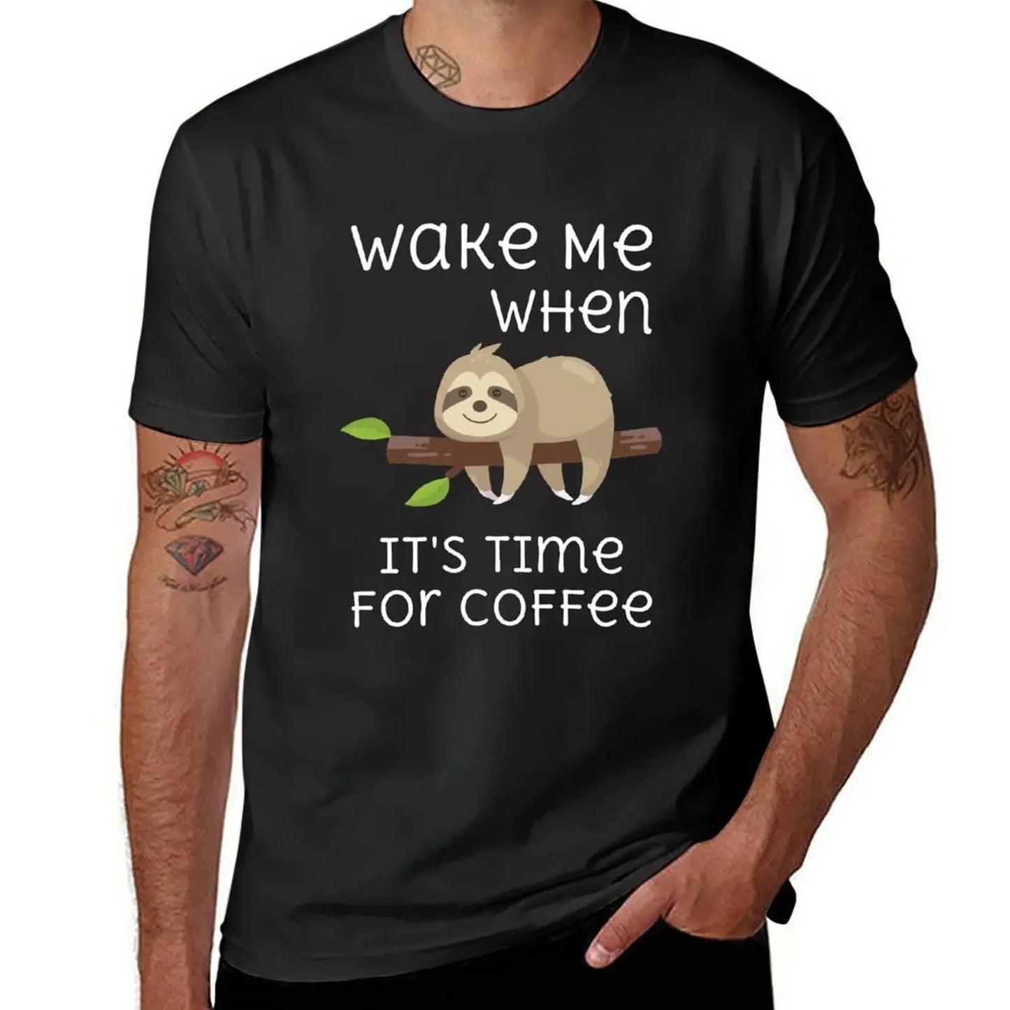 Wake Me When It's Time For Coffee Sloth T-Shirt