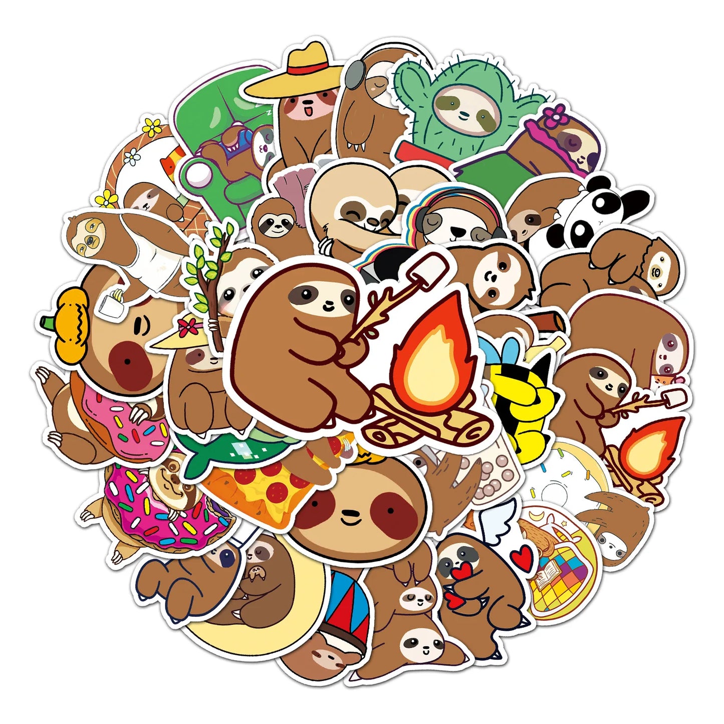 Cartoon Sloth stickers