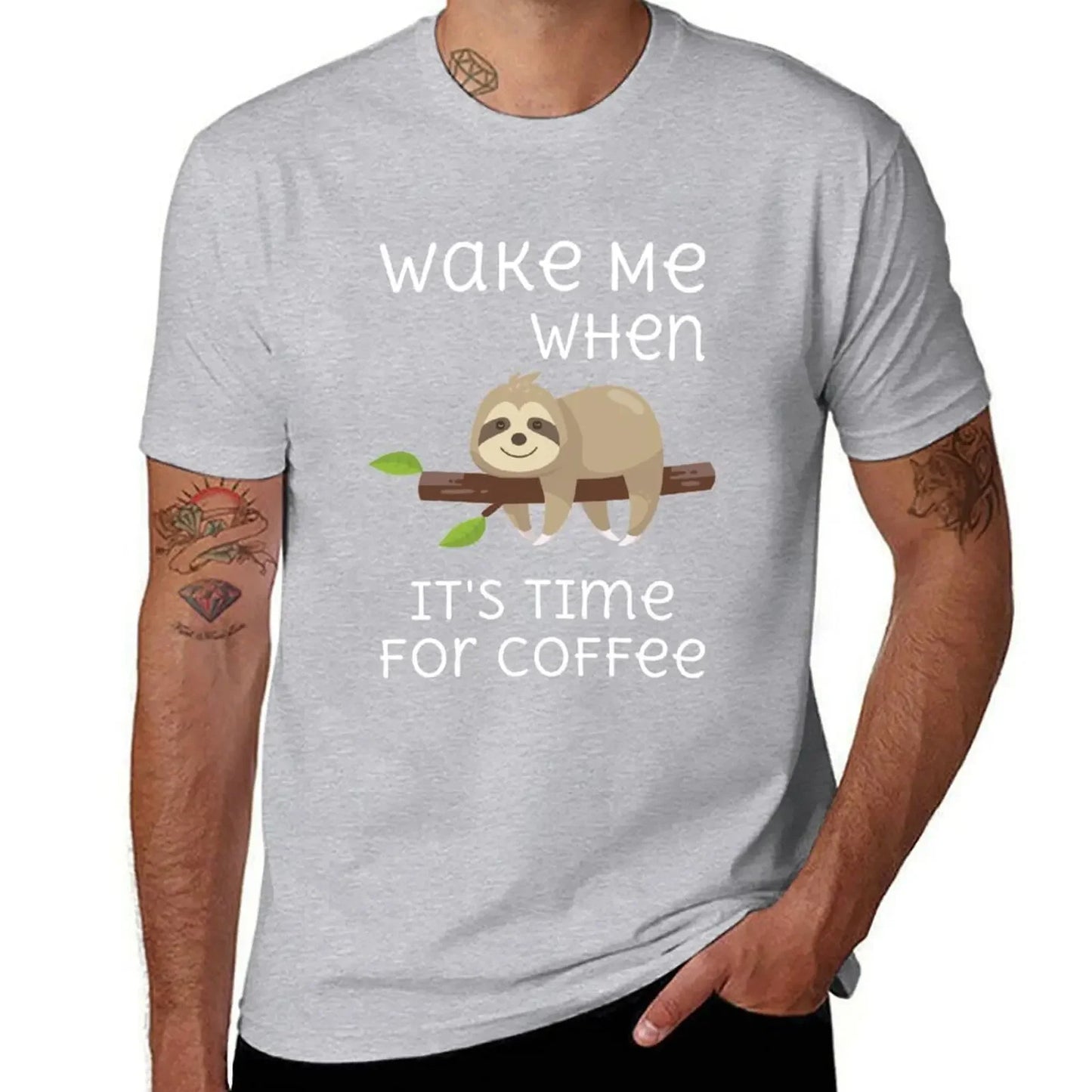 Wake Me When It's Time For Coffee Sloth T-Shirt