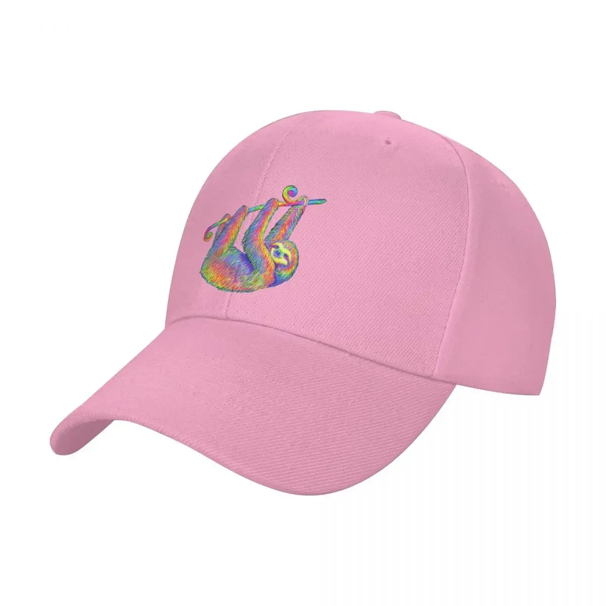 Hanging Around Psychedelic Sloth Baseball Cap