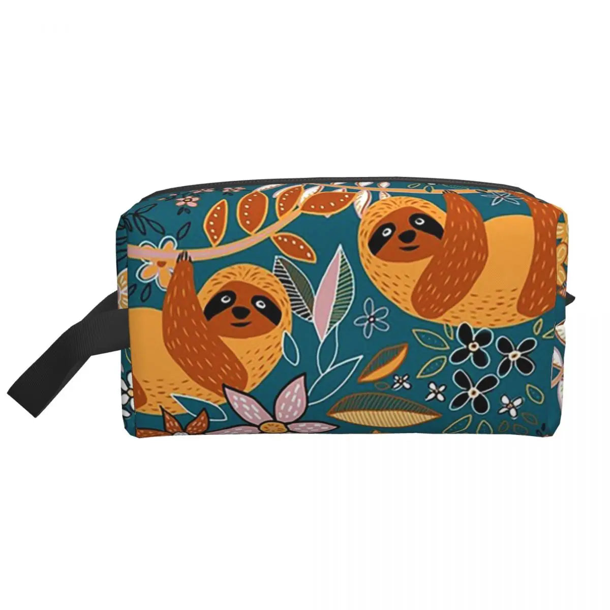 Vibrant Sloth Cosmetic Bag