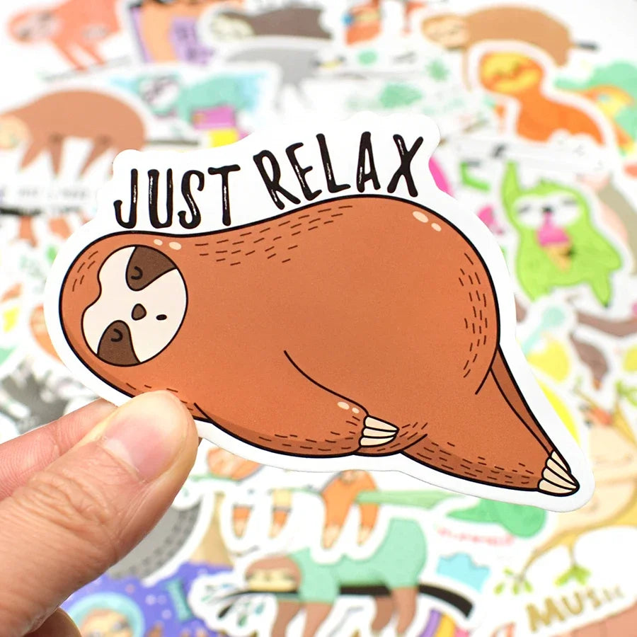 50 Piece Sloth Stickers