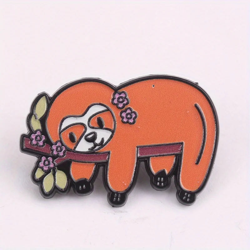 Sloth On A Branch Pin Badge
