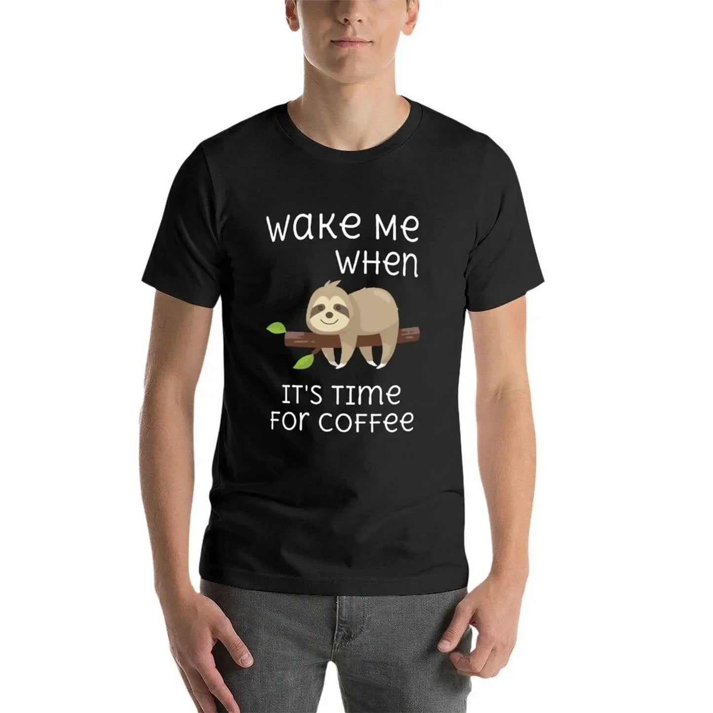 Wake Me When It's Time For Coffee Sloth T-Shirt