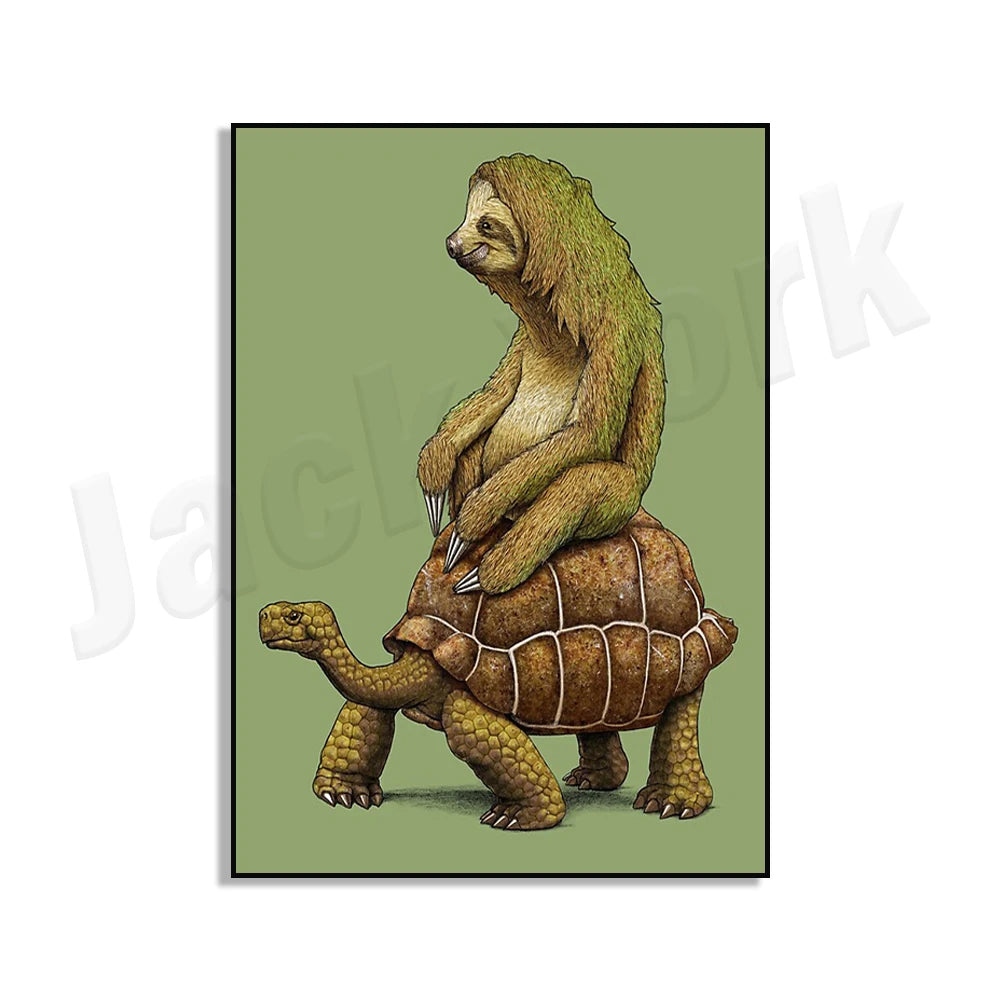 Sloth & Turtle Poster