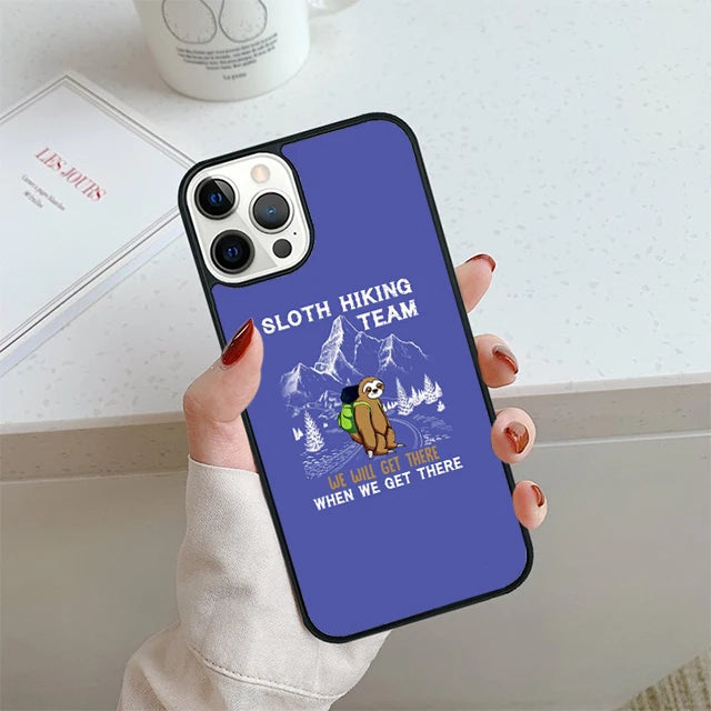 Sloth Hiking Team Phone Case For iPhone
