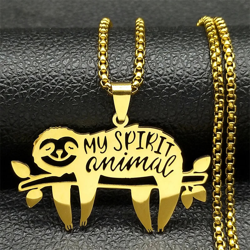 My Spirit Animal Sloth Necklace