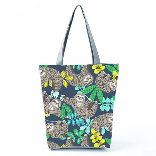 Gray Sloth Tote Bag