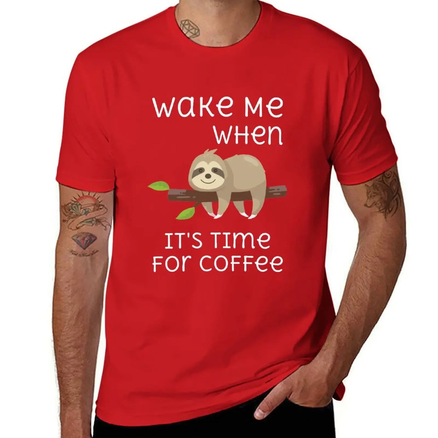 Wake Me When It's Time For Coffee Sloth T-Shirt