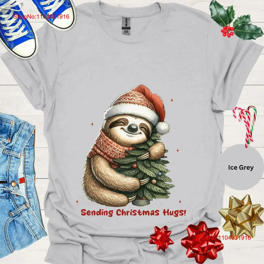 Sloth Sending Christmas Hugs T-Shirt