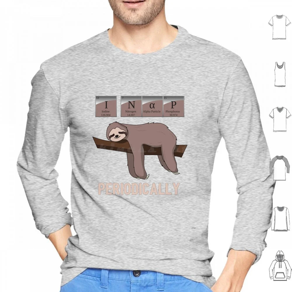 I Nap Periodically Sloth Long Sleeve T-Shirt