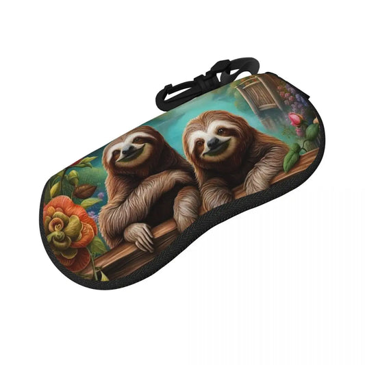 Sloth Print Glasses Case