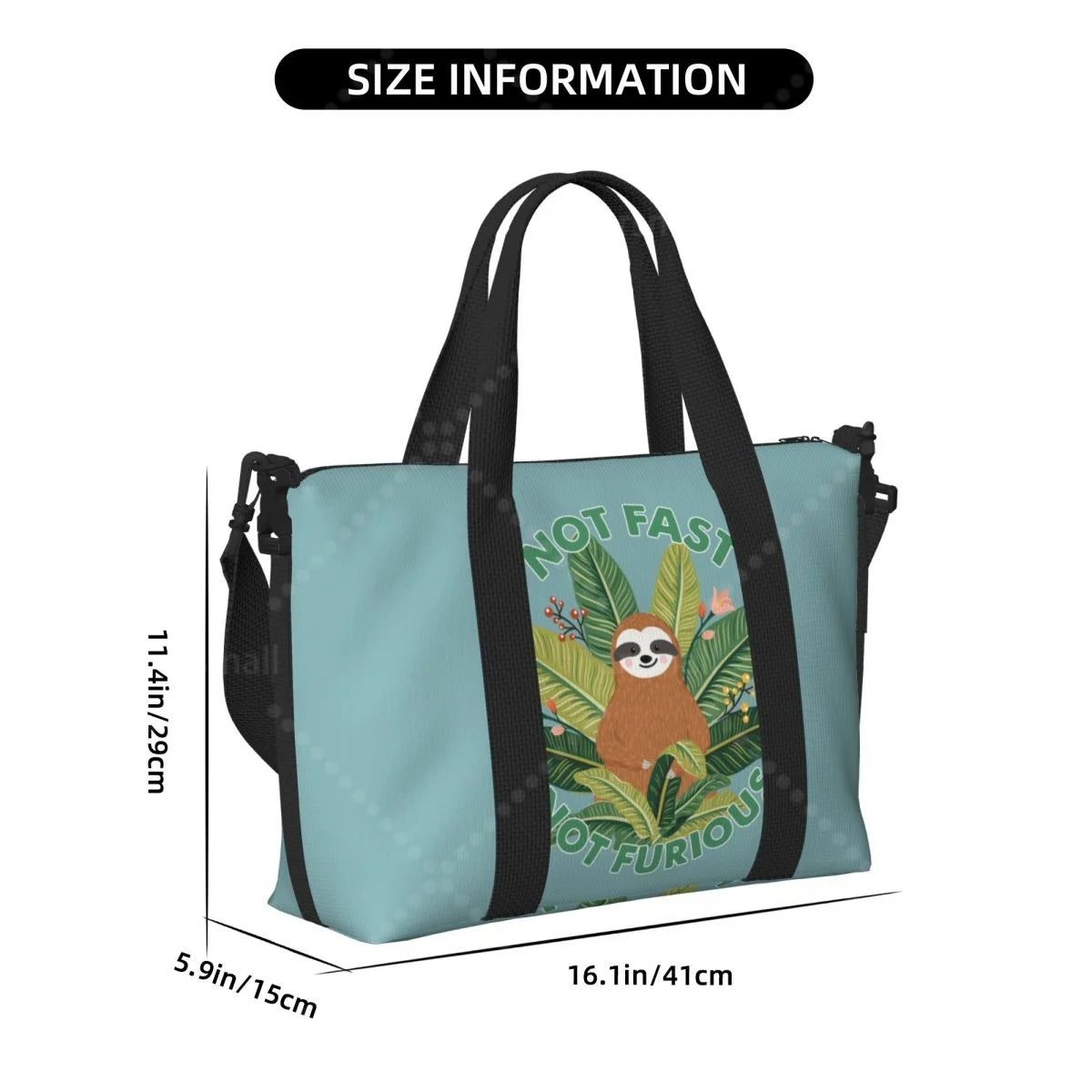 Not Fast Not Furious Sloth Travel Bag