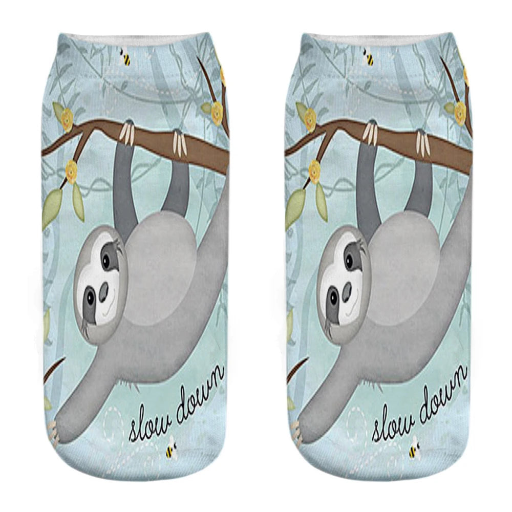 Sloth Short Ankle Socks