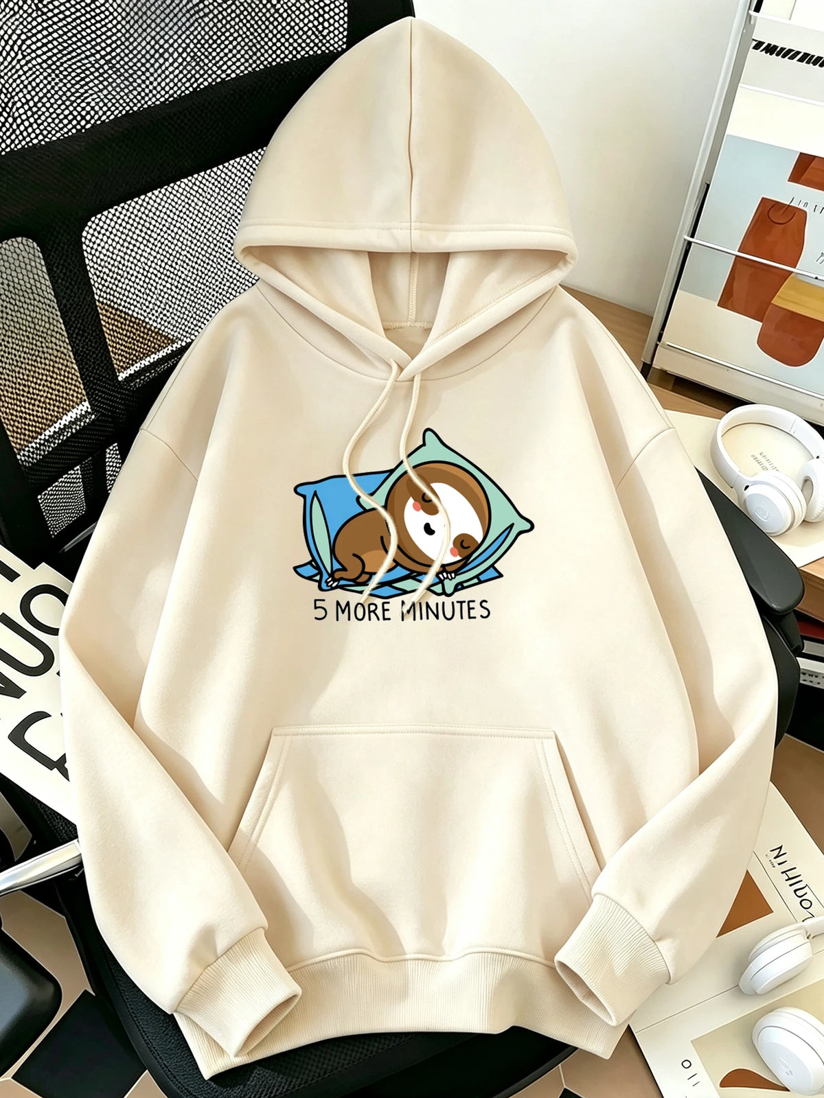 5 More Minutes Sloth Hoodie