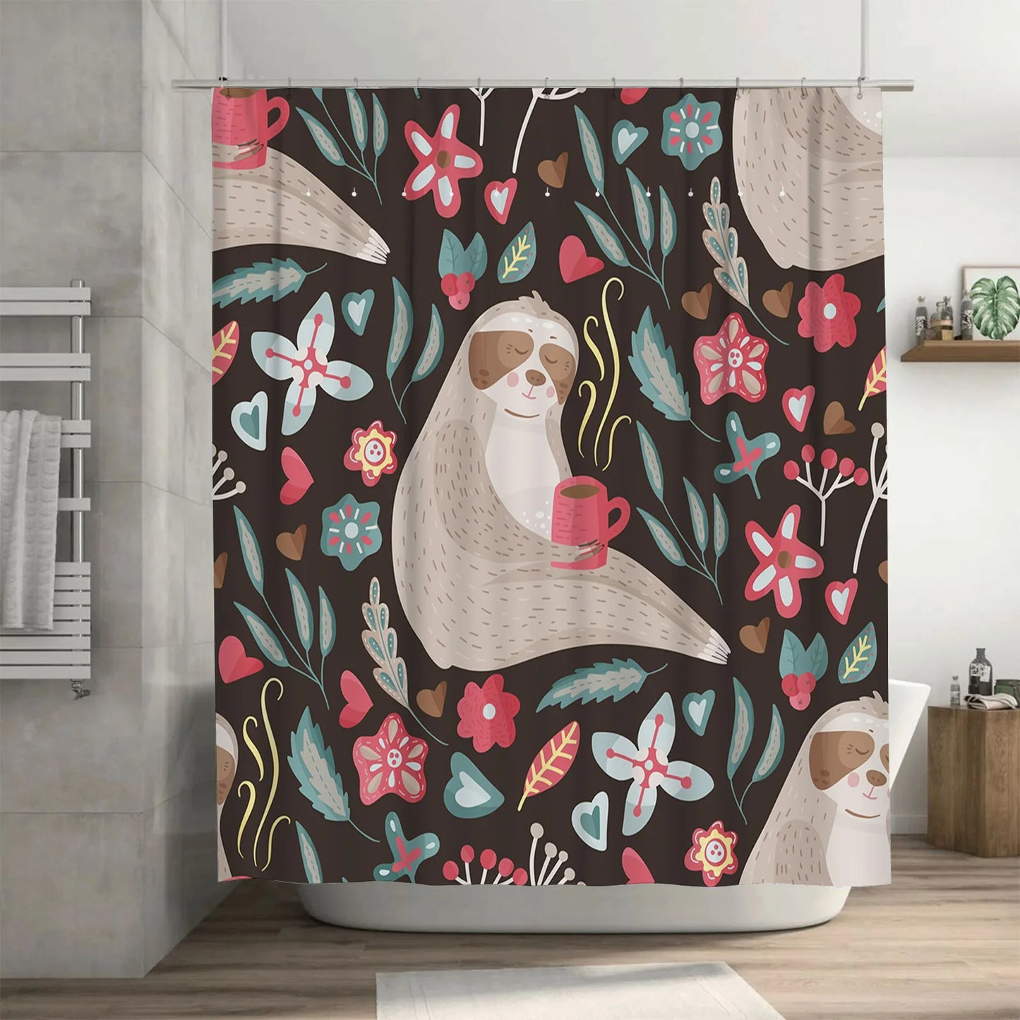 Artistic Sloth Shower Curtain