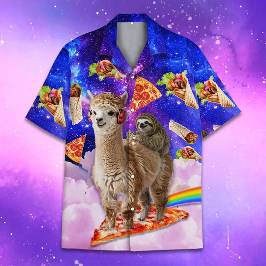 Sloth, Lama & Pizza Shirt