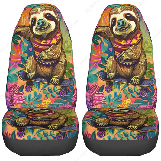 Sloth Skateboard Car Seat Covers