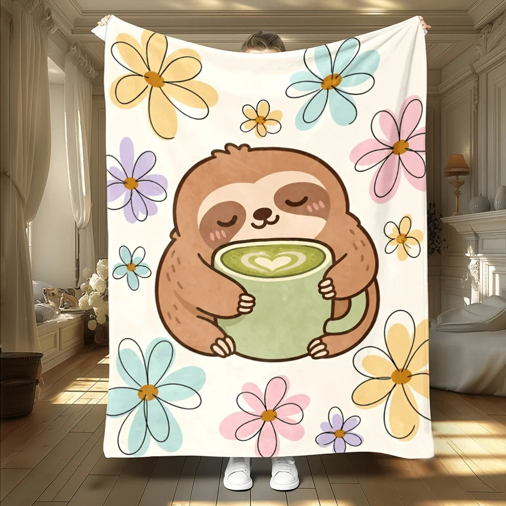 Sloth & Green Tea Blanket