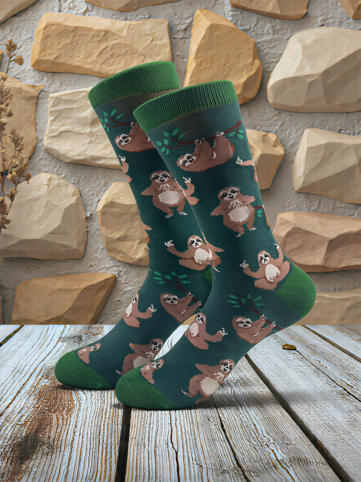 Forest Sloth Socks