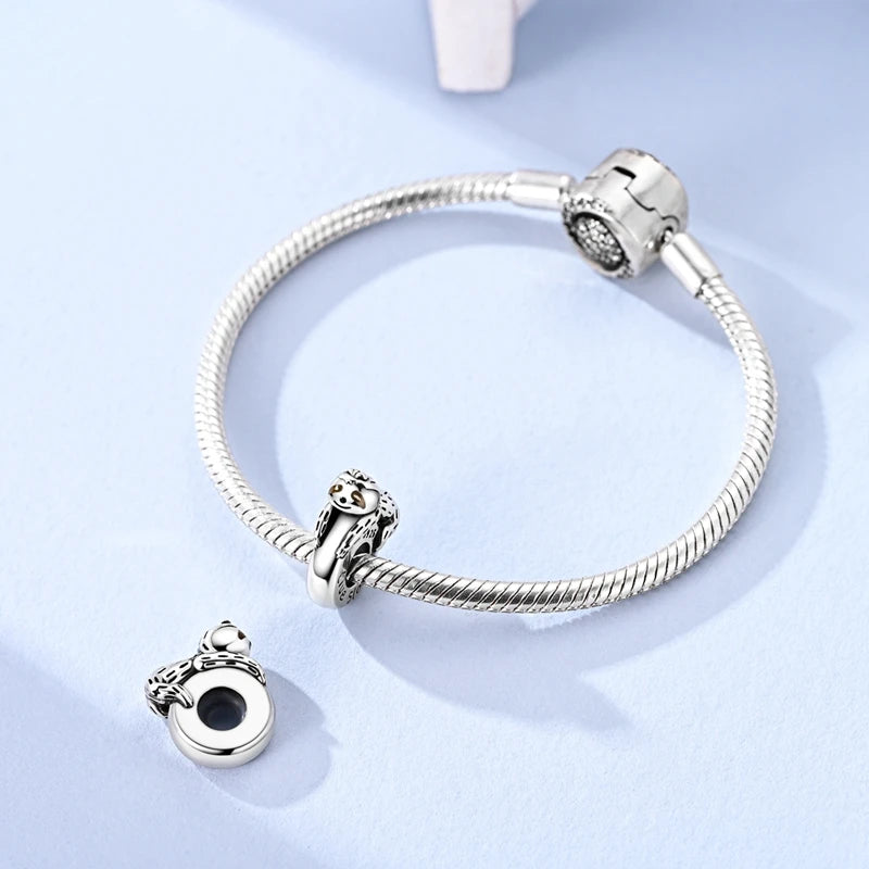 Sterling Silver Live Slow Sloth Bead Charm