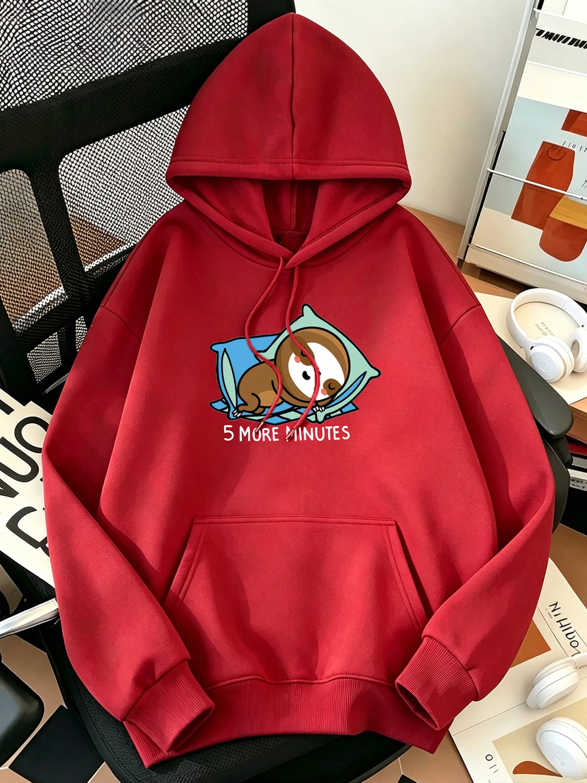 5 More Minutes Sloth Hoodie