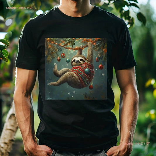 Hanging Christmas Sloth T-Shirt