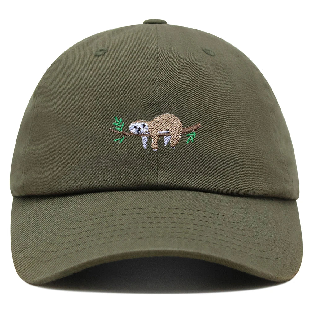 Sloth On A Branch Baseball Cap