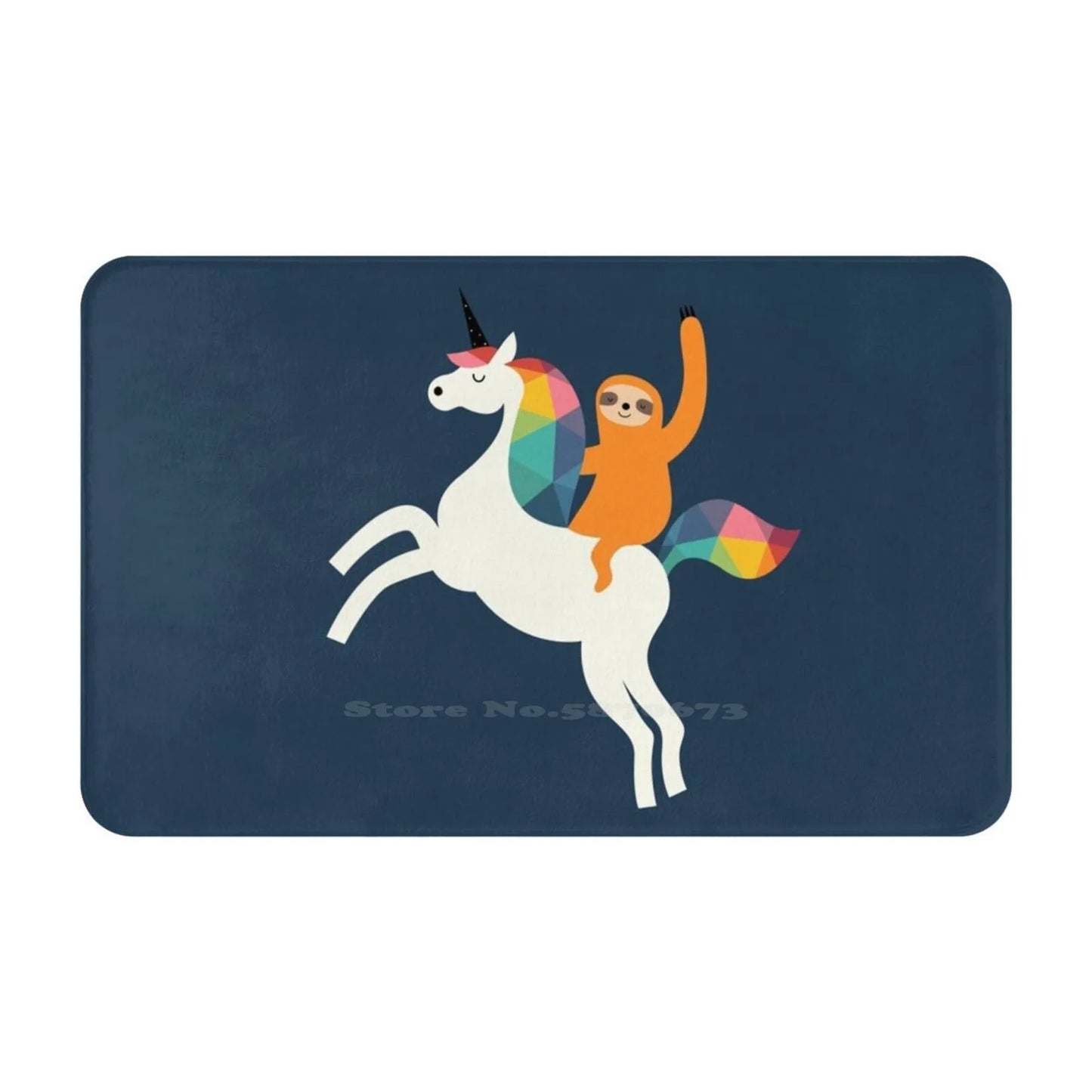 Sloth & Unicorn Door Mat