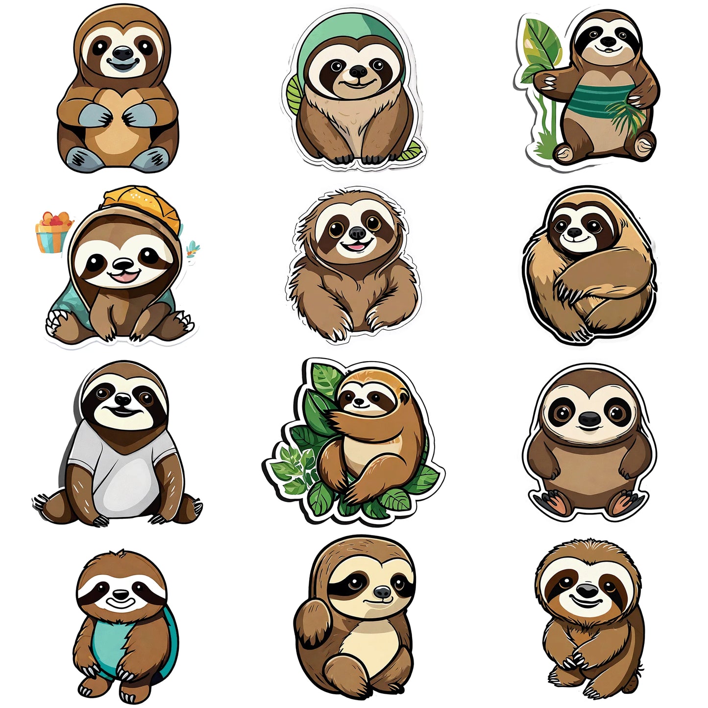 Sloth graffiti stickers