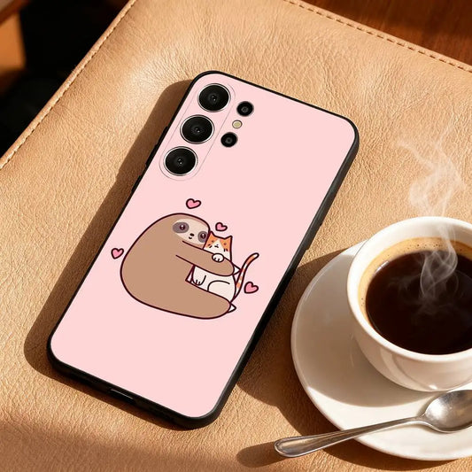 Sloth & Cat Samsung Phone Case product photo