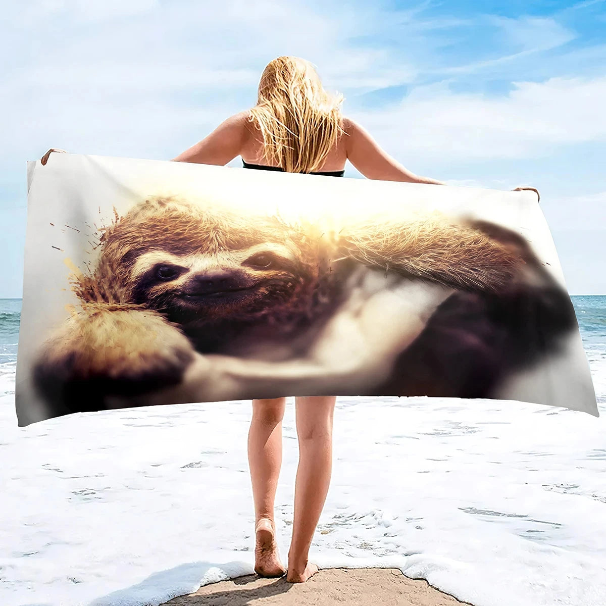 Assorted Cute Sloth Beach Towel