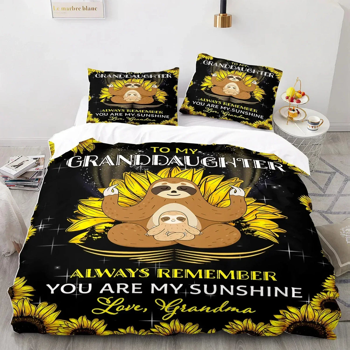 Sloth To My Granddaughter Bedding