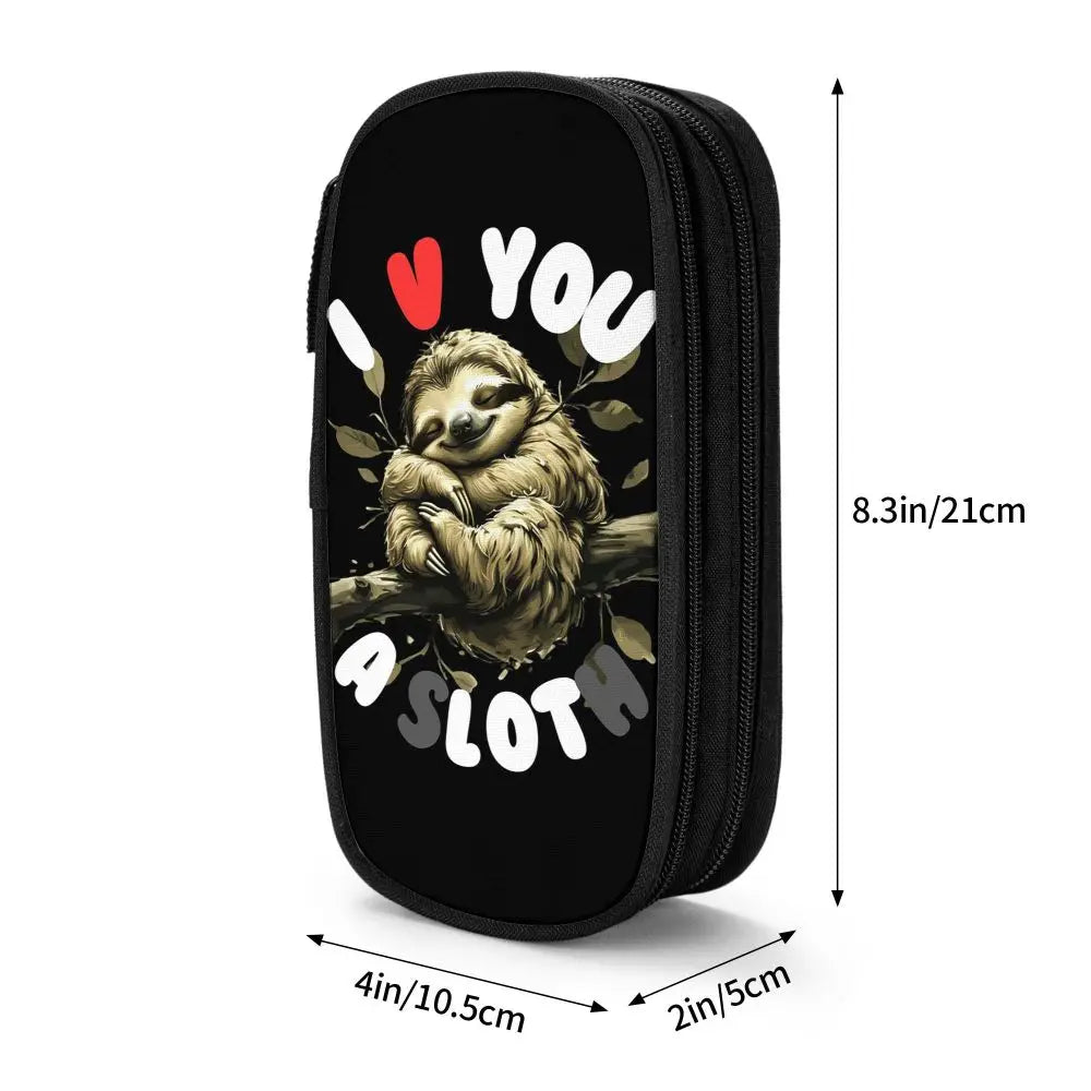 I Love You A Lot Sloth Pencil Case