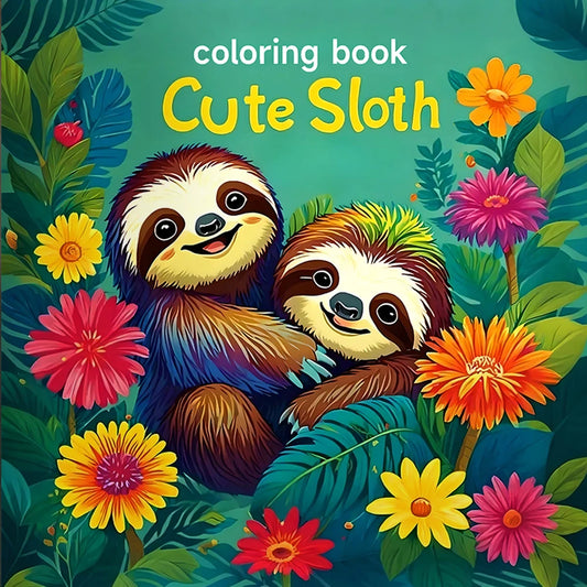 Cute Sloth Coloring Book