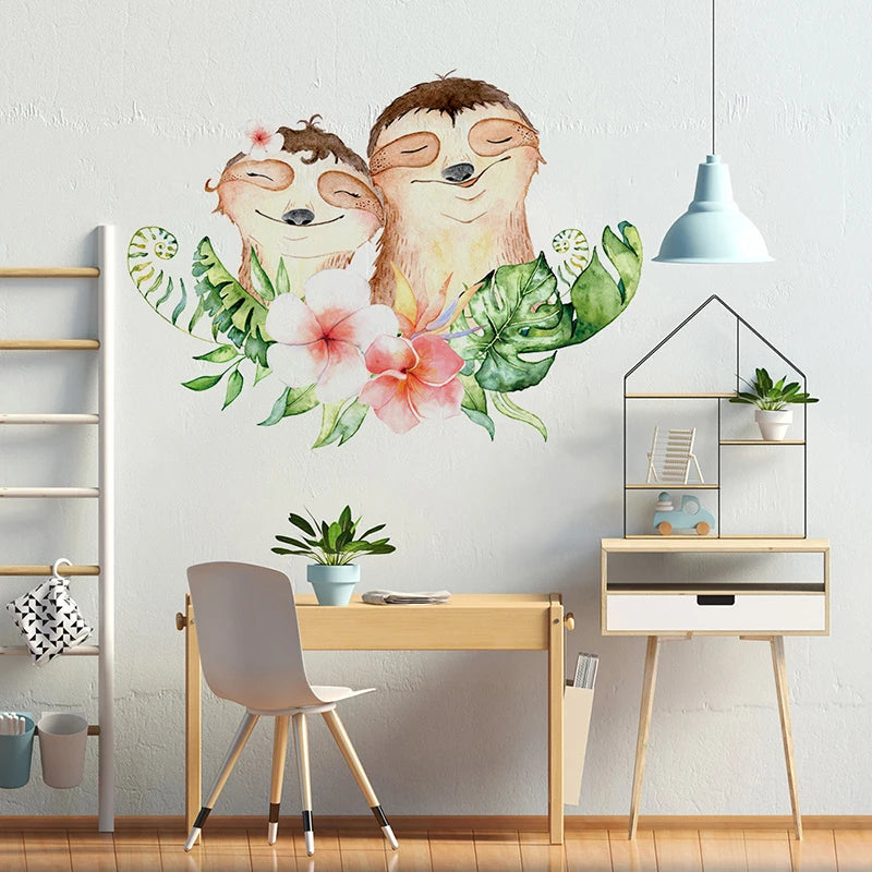 Cute Sloth Wall Stickers