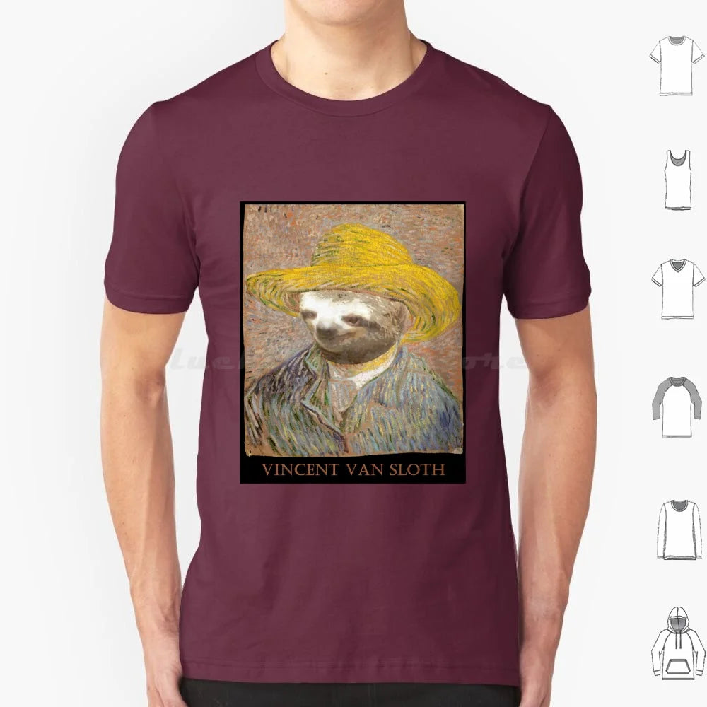 Vincent Van Sloth Art T-Shirt